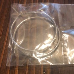 Silver hoop earrings